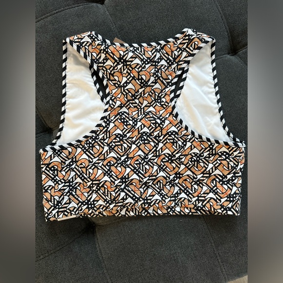 Burberry Monogram Print Cropped Tank Top NEW Szs M & L - Picture 2 of 4